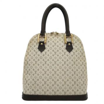 Pre Owned Louis Vuitton Khaki Mini Lin Alma Haut Bag