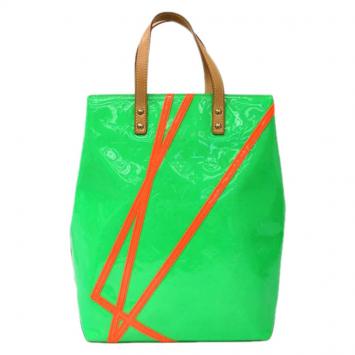 Pre Owned Louis Vuitton Green Monogram Vernis Limited Edition Robert Wilson Reade MM Bag