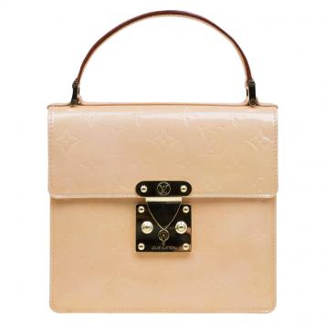 Pre Owned Louis Vuitton Marsmallow Monogram Vernis Spring Street Bag