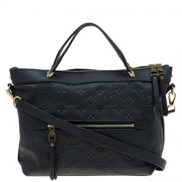 Pre Owned Louis Vuitton Black Monogram Empreinte Leather Bastille PM Bag