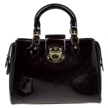 Pre Owned Louis Vuitton Amarante Monogram Vernis Melrose Avenue Bag