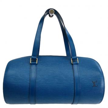 Pre Owned Louis Vuitton Toledo Blue Epi Leather Soufflot Bag