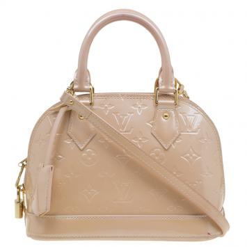 Pre Owned Louis Vuitton Citrine Monogram Vernis Alma BB Bag