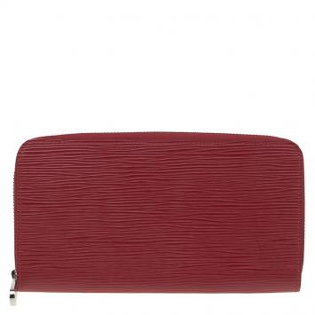 Pre Owned Louis Vuitton Carmine Epi Leather Zippy Wallet