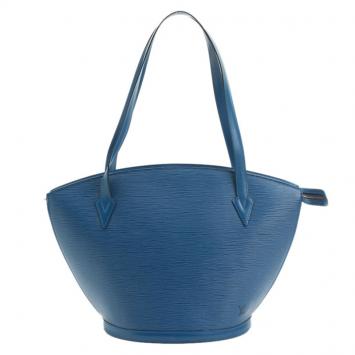 Pre Owned Louis Vuitton Toledo Blue Epi Leather Saint Jacques PM Bag