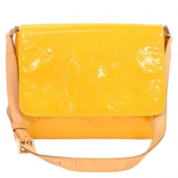 Pre Owned Louis Vuitton Jaune Passion Monogram Vernis Thompson Street Bag