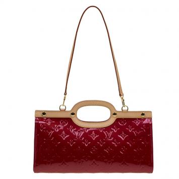 Pre Owned Louis Vuitton Pomme D'Amour Monogram Vernis Roxbury Drive Bag