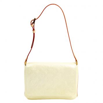 Pre Owned Louis Vuitton Perle Monogram Vernis Thompson Street Bag