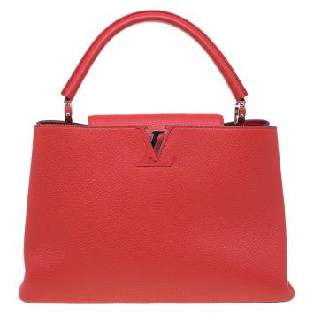 مملوكة مسبقًا Louis Vuitton Red Taurillon Leather Capucines MM Bag