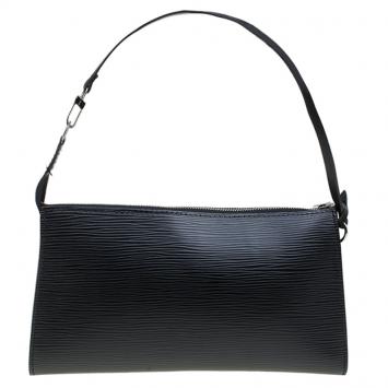 Pre Owned Louis Vuitton Black Epi Leather Pochette Accessories