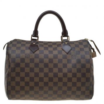 Pre Owned Louis Vuitton Damier Ebene Canvas Speedy 30