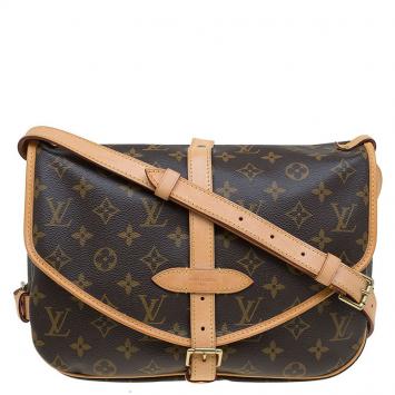 Pre Owned Louis Vuitton Monogram Canvas Saumur Messenger 30 Bag