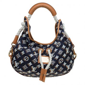 Pre Owned Louis Vuitton Navy Blue Monogram Limited Edition Bulles MM Bag
