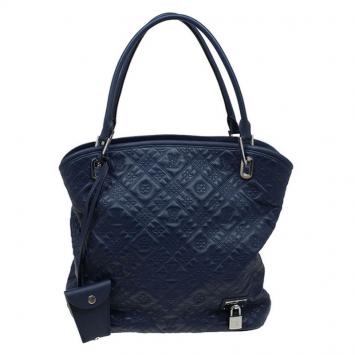 Pre Owned Louis Vuitton Blue Monogram Antheia Leather Lilia PM Bag