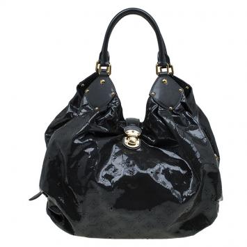 Pre Owned Louis Vuitton Grey Mahina Patent Leather Limited Edition Surya XL Bag