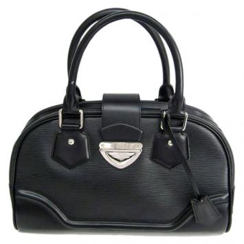 Pre Owned Louis Vuitton Black Epi Leather Bowling Montaigne Bag