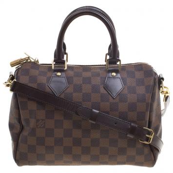 مملوكة مسبقًا Louis Vuitton Damier Ebene Monogram Canvas Speedy 25 Bandouliere
