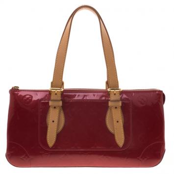 Pre Owned Louis Vuitton Pomme D'Amour Monogram Vernis Rosewood Avenue Bag