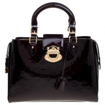 Pre Owned Louis Vuitton Amarante Monogram Vernis Melrose Avenue Bag