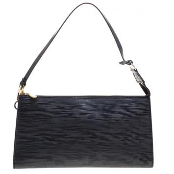 Pre Owned Louis Vuitton Black Epi Leather Pochette Accessories