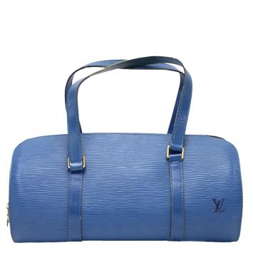 Pre Owned Louis Vuitton Toledo Blue Epi Leather Soufflot Bag