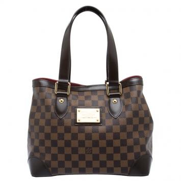 Pre Owned Louis Vuitton Damier Ebene Canvas Hampstead PM Bag