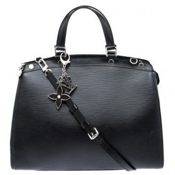 Pre Owned Louis Vuitton Black Epi Leather Brea GM Bag with Charm