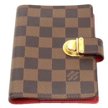 Pre Owned Louis Vuitton Damier Ebene Small Ring Agenda