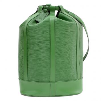 Pre Owned Louis Vuitton Borneo Green Epi Leather Randonnee Backpack GM
