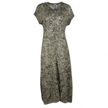 مملوكة مسبقًا M Missoni Black and Gold Lurex Knit Short Sleeve Maxi Dress L
