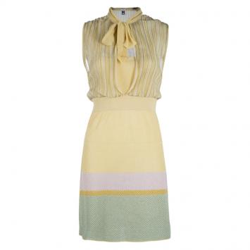 Pre Owned M Missoni Pastel Knit Sleeveless Dress S