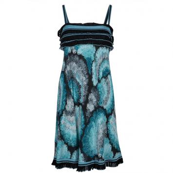 مملوكة مسبقًا M Missoni Blue Print Sleeveless Dress S