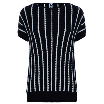 Pre Owned M Missoni Monochrome Knit Top S