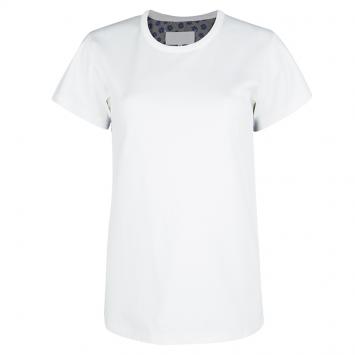 Pre Owned Maison Martin Margiela White Floral Back Detail Short Sleeve T-Shirt S