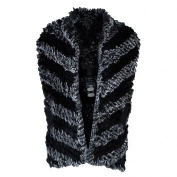 Pre Owned Marc by Marc Jacobs Black Leelee Fur Vest S