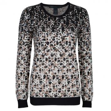Pre Owned Marc by Marc Jacobs Leopard Print Sequin Embellished Sweater XS