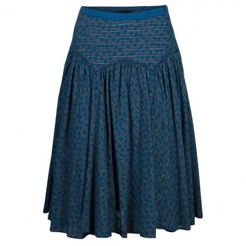 Pre Owned Marc by Marc Jacobs Turquoise Printed Knee Length Skirt S