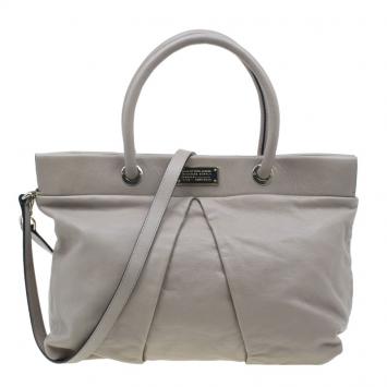 Pre Owned Marc by Marc Jacobs Grey Leather Marchive Tote Bag