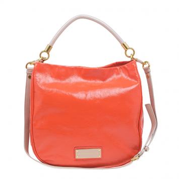 Pre Owned Marc by Marc Jacobs Orange Patent Leather Too Hot To Handle Hobo