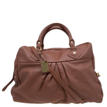 Pre Owned Marc by Marc Jacobs Brown Leather Classic Q Delancey Weekender Bag
