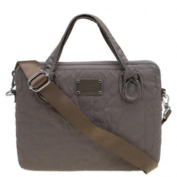 Pre Owned Marc By Marc Jacobs Quartz Brown Nylon Pretty 13'' Laptop Bag