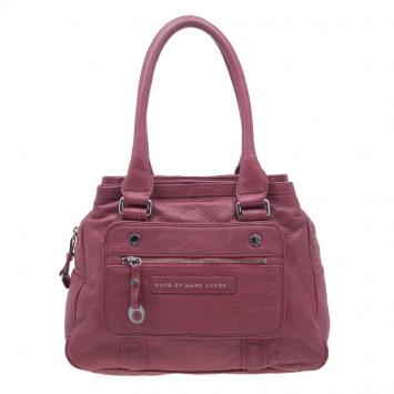 Pre Owned Marc by Marc Jacobs Red Leather Softy Jorie Satchel