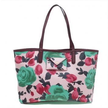 Pre Owned Marc by Marc Jacobs Multicolor Textured Leather Metropolitote Jerrie Rose Tote
