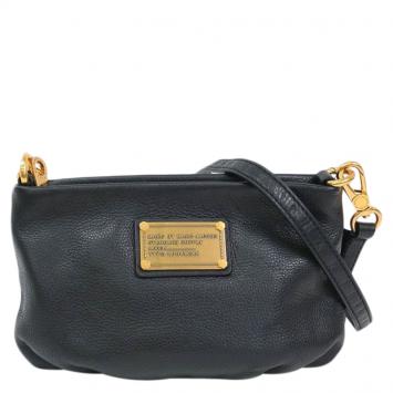 Pre Owned Marc by Marc Jacobs Black Leather Classic Q Percy Crossbody Bag