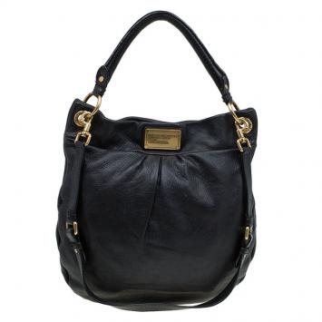 Pre Owned Marc by Marc Jacobs Black Leather Marchive Hilli Hobo