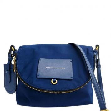 Pre Owned Marc By Marc Jacobs Blue Nylon Mini Natasha Crossbody