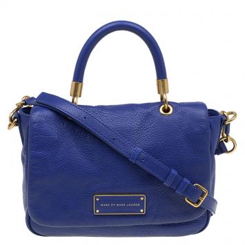 Pre Owned Marc by Marc Jacobs Blue Leather Too Hot To Handle Shoulder Bag