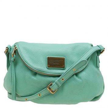 Pre Owned Marc by Marc Jacobs Spring Green Leather Classic Q Natasha Crossbody Bag
