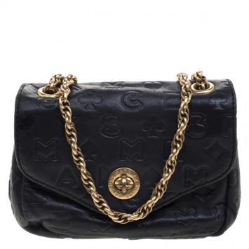مملوكة مسبقًا Marc by Marc Jacobs Black Leather Dreamy Logo Crossbody Bag