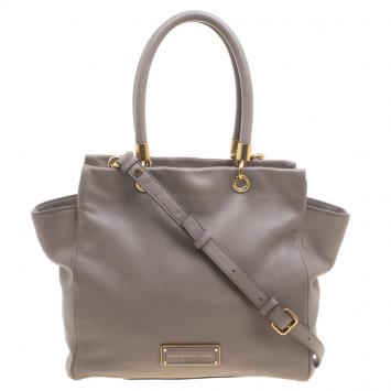 Pre Owned Marc by Marc Jacobs Grey Leather Too Hot To Handle Tote